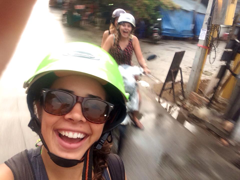 Riding mopeds in Vietnam is the norm!