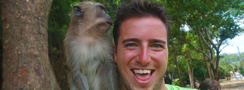 Feed monkeys in Thailand