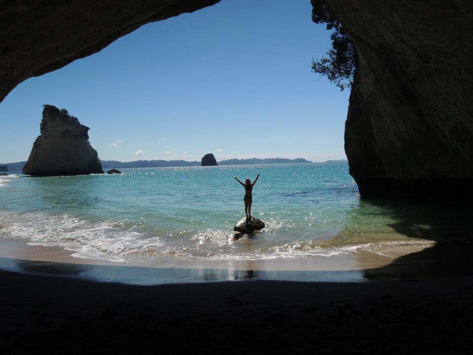 Cathedral Cove New Zealand is a backpackers paradise