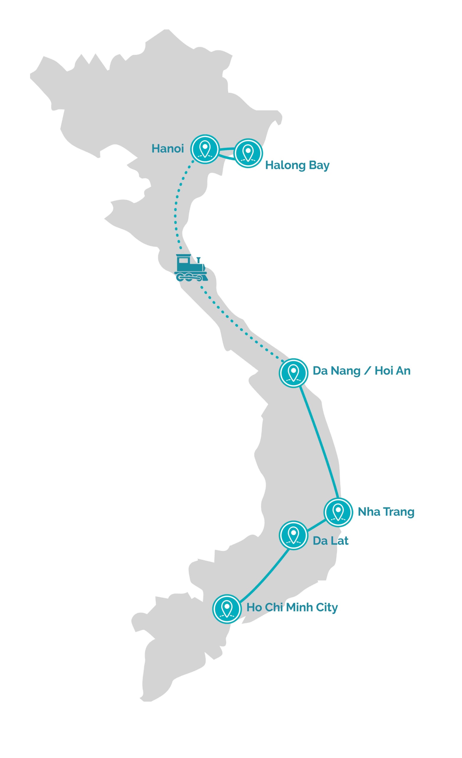 Vietnam Map _ Routes + Destinations - New