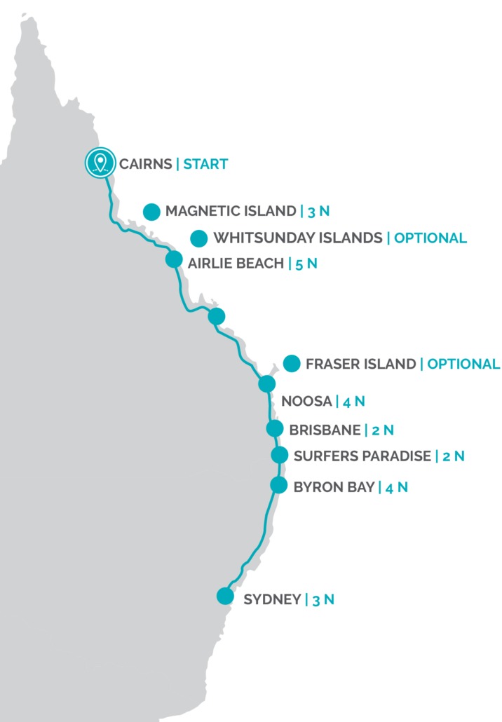 East Coast Oz Essentials Reverse Map