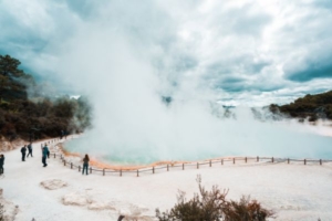 New Zealand Group Tour river valley geothermal