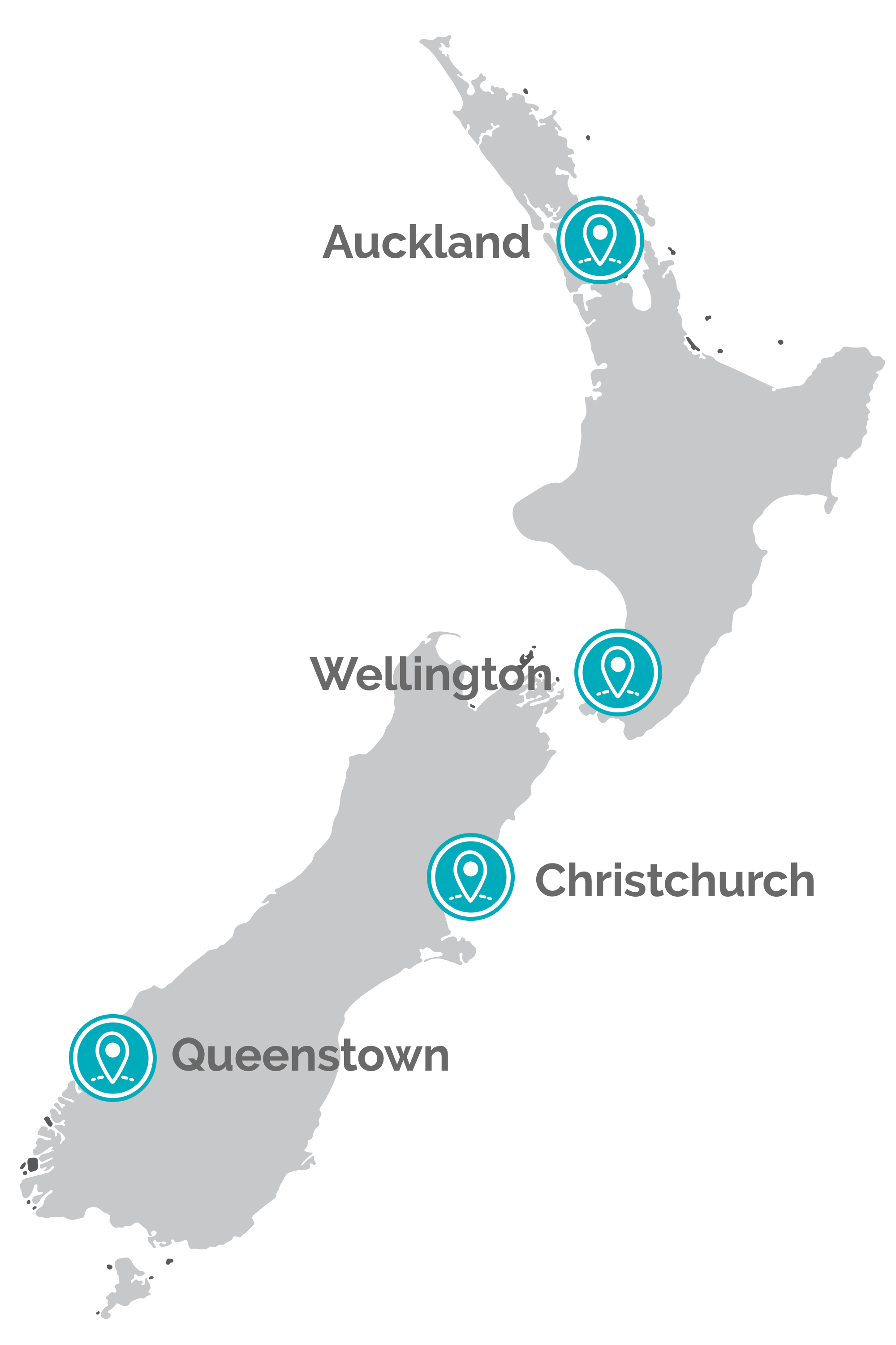 Ultimate New Zealand Bus Pass Travel Pass Map North South Island