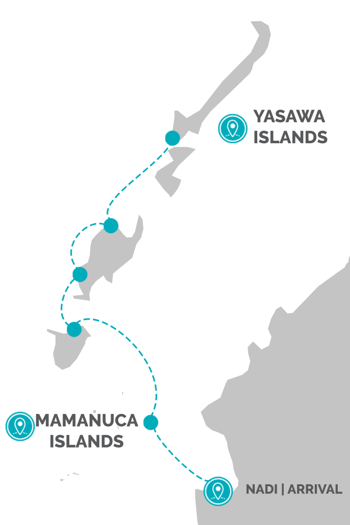 Fiji Island Hopper Ultimate Package Map